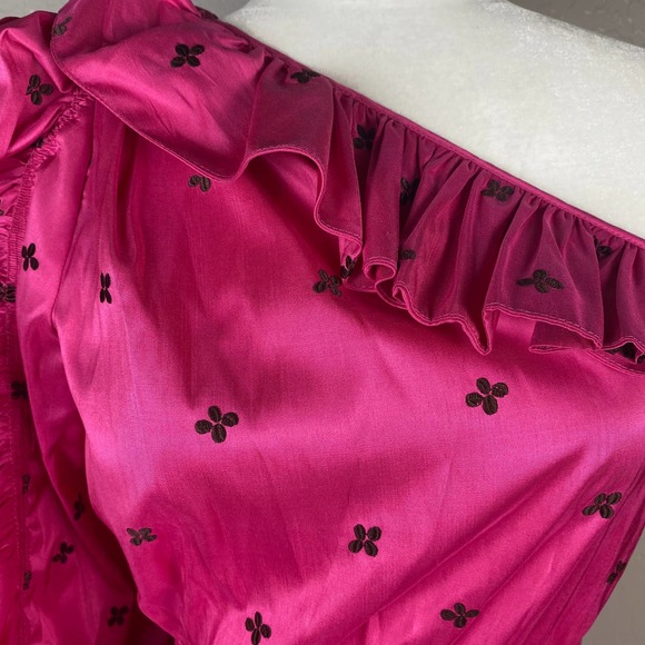 NWT Ulla Johnson Falaise Barbiecore Pink Mini Dress Size 2 Silk Blend - Picture 10 of 15